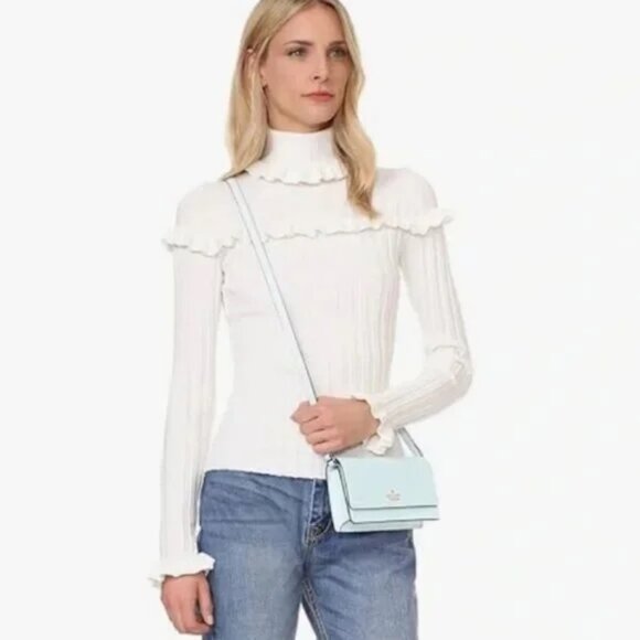 KATE SPADE Cameron Street ARIELLE Leather Crossbody Clutch Island Waters Blue - Picture 3 of 16